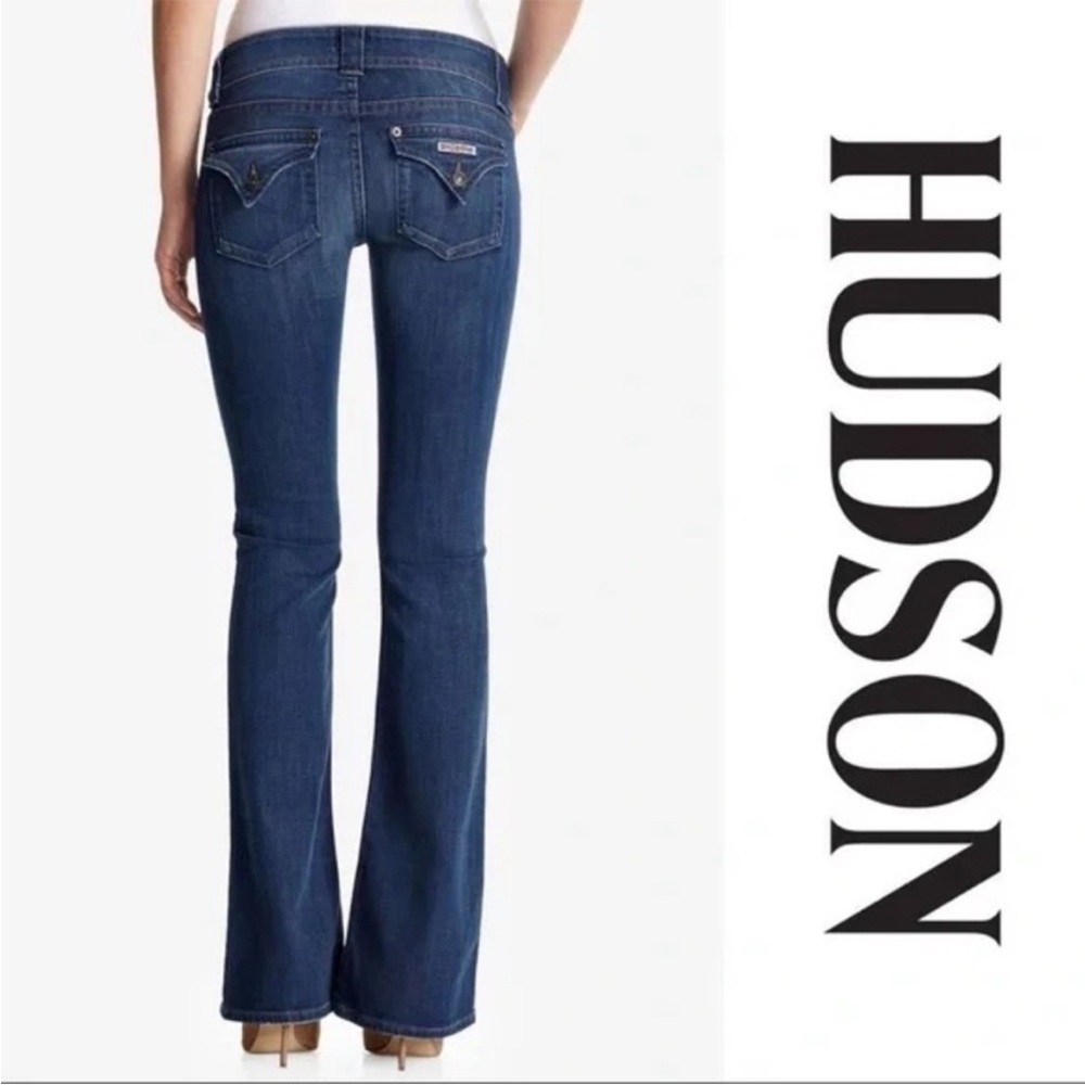 Hudson Women's 29 Denim Blue Boot Cut Jeans Low Rise Classic Casual Everyday